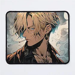 Sanji: Elegance and Passion in One Piece Digital Art. Discover Our Detailed Illustrations that Capture the Charismatic Cook - Browse Now! Mouse Pad