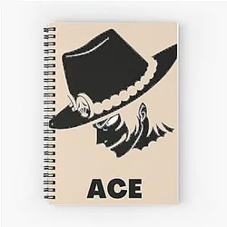 ACE One Piece Red Flame Perfect Gift For You One Piece Gift Spiral Notebook
