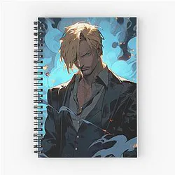 Sanji: Elegance and Passion in One Piece Digital Art. Discover Our Detailed Illustrations that Capture the Essence of the Charismatic Cook - Browse Now! Spiral Notebook