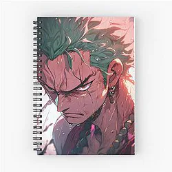 Mastery Undrawn: Dive into the World of Zoro with Digital Illustrations and Fanart from One Piece Spiral Notebook
