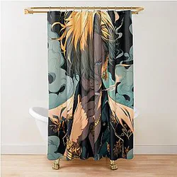 Sanji: Elegance and Passion in One Piece Digital Art. Discover Our Detailed Illustrations that Capture the Charismatic Cook - Shower Curtain