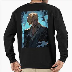 Sanji: Elegance and Passion in One Piece Digital Art. Discover Our Detailed Illustrations that Capture the Charismatic Cook - Browse Now! Pullover Sweatshirt