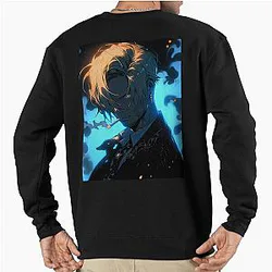 Sanji: Elegance and Passion in One Piece Digital Art. Discover Our Detailed Illustrations that Capture the Charismatic Cook - Browse Now! Pullover Sweatshirt