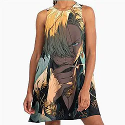 Sanji: Elegance and Passion in One Piece Digital Art. Discover Our Detailed Illustrations that Capture the Charismatic Cook - Browse Now! A Line Dress