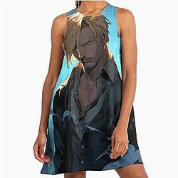 Sanji: Elegance and Passion in One Piece Digital Art. Discover Our Detailed Illustrations that Capture the Essence of the Charismatic Cook - Browse Now! A-Line Dress