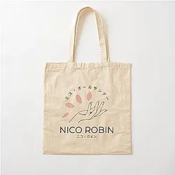 Nico Robin One Piece Logo Cotton Tote Bag