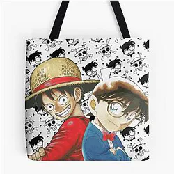Detective Conan One Piece Edit - Conan and Luffy Tote Bag