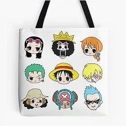 Chibi One Piece Fan Art All Over Print Tote Bag