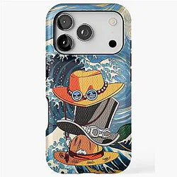 Luffy Ace Sabo Hats Phone Case, One Piece Legends Tough Case, Vangogh Style Art, Strawhat Fan Gift, iPhone Samsung Case