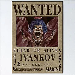 Iva One Piece Bounty Emporio Ivankov Wanted Poster