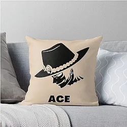 ACE One Piece Red Flame Perfect Gift For You One Piece Gift Throw Pillow