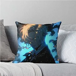 Sanji: Elegance and Passion in One Piece Digital Art. Discover Our Detailed Illustrations that Capture the Charismatic Cook - Browse Now! Throw Pillow