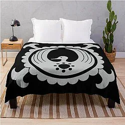 Kozuki Clan Crest One Piece Samurai Fan Throw Blanket