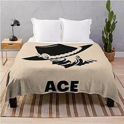 ACE One Piece Red Flame Perfect Gift for You and Friends - One Piece Gift Throw Blanket