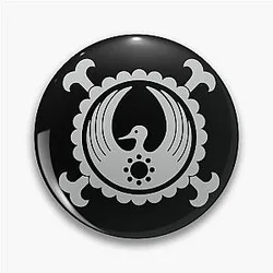 Kozuki Clan Crest Minimalist One Piece Samurai Fan Pin