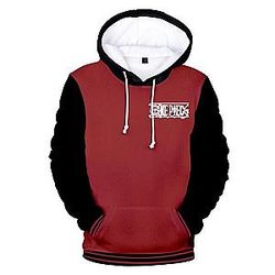 One Piece Red and Black Hoodie OMN1111