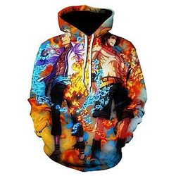 One Piece Hoodies Marco And Ace Whitebeard Commander OMN1111