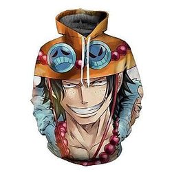 One Piece Ace Luffy's Big Brother Hoodie OMN1111