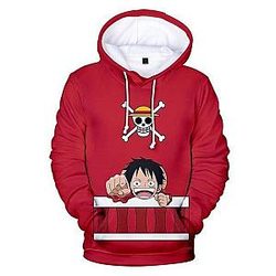 Hoodie One Piece Kawaii Monkey D Luffy OMN1111