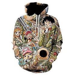 One Piece Straw Hat Military Style Hoodie OMN1111
