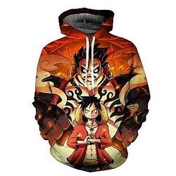 One Piece Luffy and Luffy Gear Fourth Hoodie OMN1111