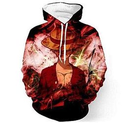 One Piece Luffy Straw Hat Bad Ass Hoodie OMN1111