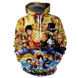 One Piece Hoodie The 3 Brothers Ace Sabo and Luffy OMN1111