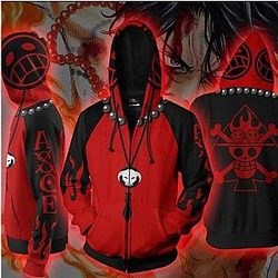 One Piece Ace Jacket with Fiery Fists OMN1111