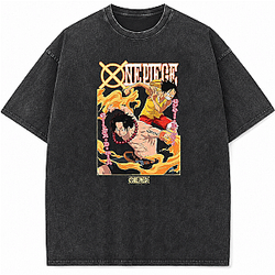 One Piece Anime Ace and Luffy Team Up Kanji NTMD2008 One Piece T-Shirts