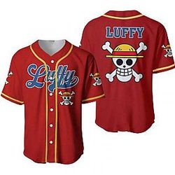 Straw Hats Luffy PTTT2608  One Piece Baseball Jersey