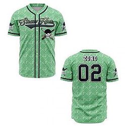 Straw Hats Zoro PTTT2608  One Piece Baseball Jersey