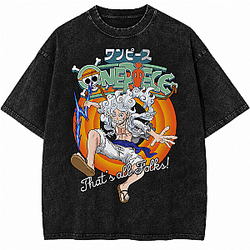 Gear 5 Luffy Washed  One Piece T-Shirts