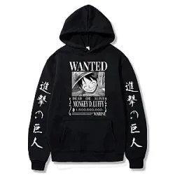 One Piece Hoodies - One Piece Luffy Wanted Hunter Pullover Hoodie