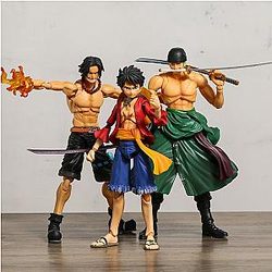 MH Variable Action Heroes One Piece Portgas D Ace Monkey D Luffy Roronoa Zoro 7" Action Figure Joint Movable Model Toy AL1609
