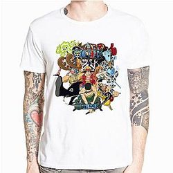 One Piece T-Shirts - One Piece T-Shirt Luffy and his Nakamas OMS0911