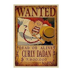 One Piece Posters - Wanted Search Notice Curly Dadan OMS0911
