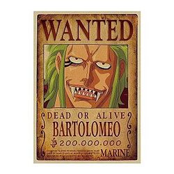 One Piece Posters - Wanted Search Notice Bartolomeo OMS0911