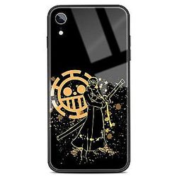 One Piece Merch - Trafalgar Law Jolly Roger Tempered Glass iPhone Case ANM0608