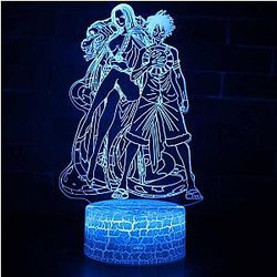 One Piece Merch - Boa Hancock &amp; Monkey D. Luffy LED Lamp Figure ANM0608
