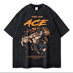 One Piece Signature T-Shirt  - Washed Fire Fist Ace T-shirt