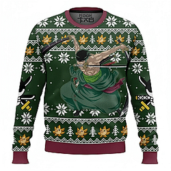 Hooktab Roronoa Zoro One Piece Ugly Christmas Sweater