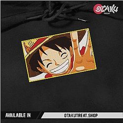 Happy Luffy Embroidered Hoodie / Sweatshirt
