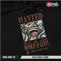 Wanted Monkey D. Luffy 5Th Gear Embroidered Hoodie / Sweatshirt