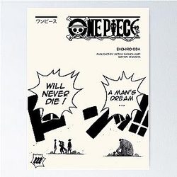 One Piece Poster manga style - MAN's DREAM Poster