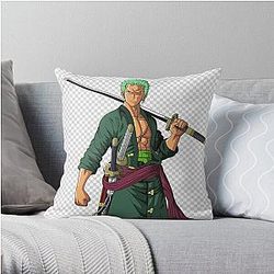 zoro one piece Throw Pillow