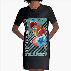 One Piece Franky Graphic T-Shirt Dress