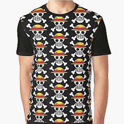 One Piece Luffy Skull Graphic T-Shirt