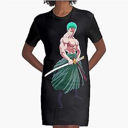 Zoro One Piece Graphic T-Shirt Dress
