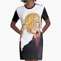 Sanji One Piece Graphic T-Shirt Dress