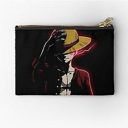 LUFFY BLACK DESIGN / ONE PIECE BLACK CASE / BEST ANIME BLACK PHONE CASE Zipper Pouch